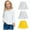 White, variant on 3 Pack Cotton Long Sleeve Tee Shirts for Girls Kids Toddlers' Basic Crewneck Tops T-Shirts