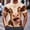 A03 Beige, variant on Men's 3D Funny Crazy Horse Graphic T-Shirt Novelty Animal Short Sleeve Crewneck Tees Casual Summer Tops Farm Equestrian Streetwear Vacation Party Shirts
