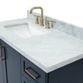 thumbnail image 4 of Ariel Taylor 43 In. Left Offset Rectangle Sink Vanity With Carrara White Marble Countertop In Midnight Blue, 4 of 11