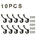 thumbnail image 2 of 4/10 Pcs Vintage Coat Hooks Wall Mounted Cast Antique Hook Door Clothes Hangings Bathroom Hook Hanger Kitchen Towel Hanger, 2 of 9