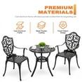 Nuu Garden 3 Piece Cast Aluminum Outdoor Bistro Set,Patio Bistro
