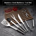 thumbnail image 4 of Juego de herramientas para barbacoa, 18 Uds., juego de parrilla, accesorios para parrilla, herramie yeacher Plata 18 piezas, 4 of 7