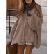 thumbnail image 5 of Suéter PRETTYGARDEN con botones, mangas farol, color camel, talla pequeña, 5 of 8