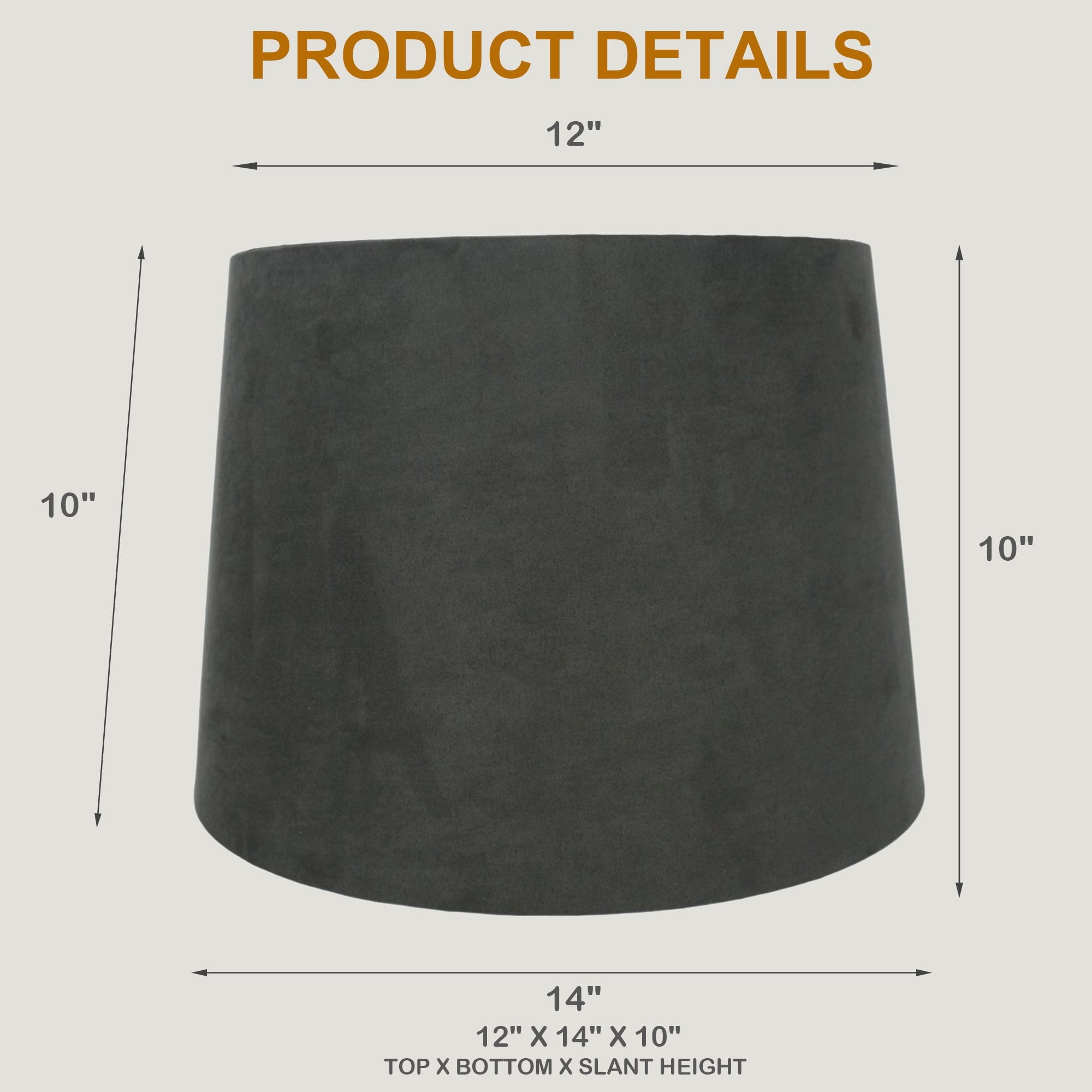 Urbanest 14" Suede Hardback Lamp Shade, Red