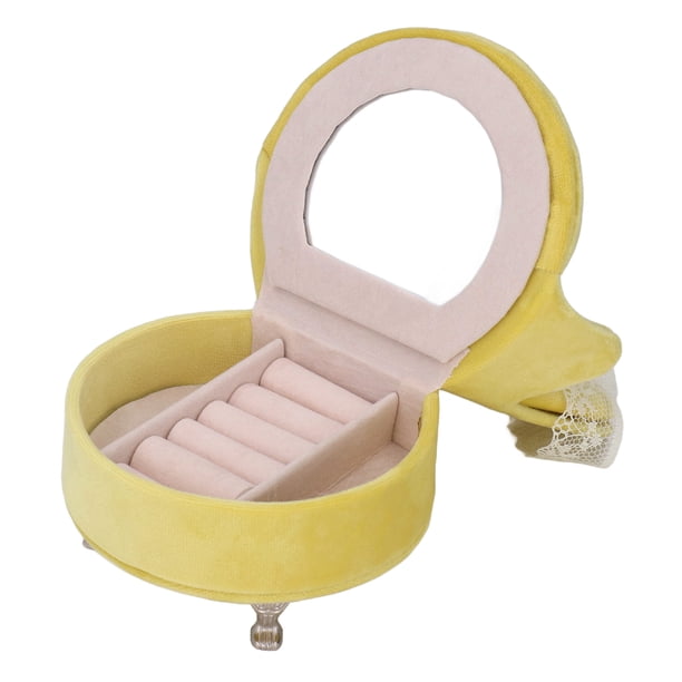 Dollhouse Sofa Furniture Sofa Chair Jewelry Box Sofa Chair Jewelry Display Case Mini Chair Soft Flannelette Doll House Furniture Decoration Jewelry Storage Box Cream Yellow Single ANGGREK DB2013
