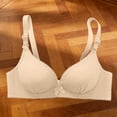 thumbnail image 4 of Hrsba No Underwire Bra,Solid Color Supportive Push Up Breathable Lightweight Regular Wear Intimates for Women, 4 of 7