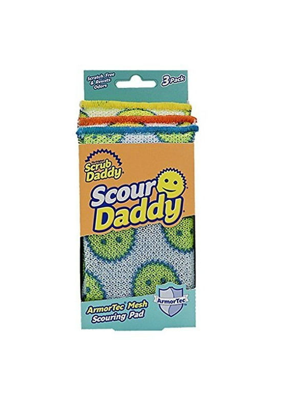 Scrub Daddy Scour Daddy Heavy Duty Scouring Sponge, Multicolor , 3 Pack