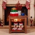 thumbnail image 5 of Ktaxon 17in Wood Square Side Table, Patio End Table, Carbonized Color, 5 of 12