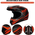 thumbnail image 4 of Youth Kids Motocross Helmet Motorcycle Dirt Bike Off-Road Mountain Bike BMX MX ATV Helmet with(Gloves Goggles Mask) 4Pcs Set - DOT Approved, 4 of 12