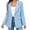 Light Blue, variant on Cmfcve Women's Double Breasted Blazer Jacket Lapel Collar Long Sleeve Oversized Dressy Casual Suit Coat