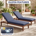 thumbnail image 6 of YEERSWAG 80x26x3 Inch Outdoor Patio Chair Cushion Recliner Cushion Chaise Lounge Cushion Non Slip Waterproof Beach Garden Furniture Cushion with Ties, 6 of 9