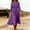 *Purple^, variant on ClodeEU Women's Linen Blend Grewneck Long Sleeve High Waist Maxi Dress,Casual Tunic Flowy Dress Blue,Women's Plus L