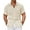 Beige, variant on Mens Summer Button Down Shirts Short Sleeve Casual Summer Shirts Beach Wedding Shirts