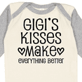 thumbnail image 4 of Inktastic Gigi Kisses Make Everything Better Boys or Girls Long Sleeve Baby Bodysuit, 4 of 5