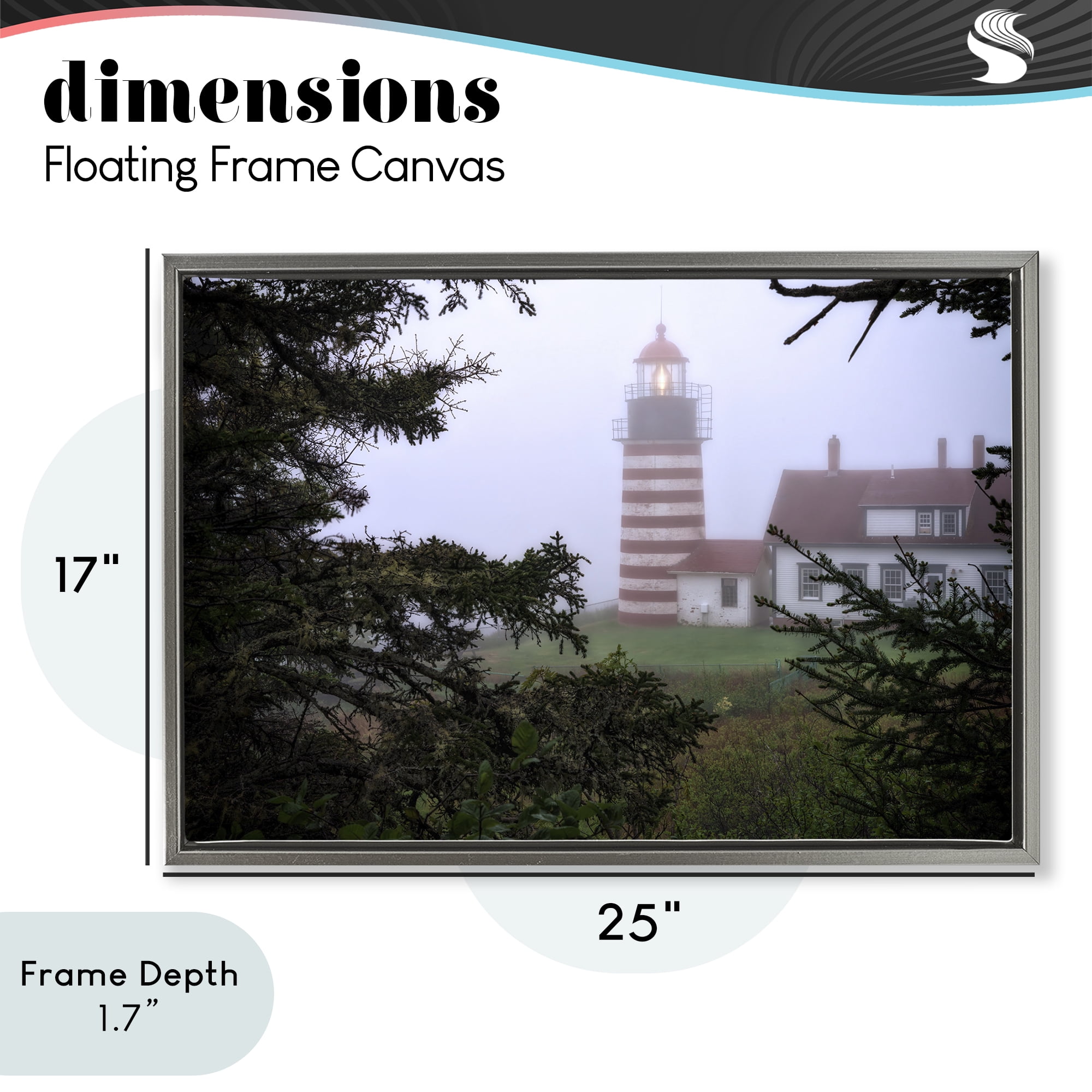 Stupell Industries Socked In By Fog Gray Framed Floater Canvas Wall Art, design by Rick Berk