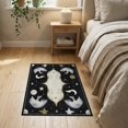 thumbnail image 3 of ODIKA 2'x3' Washable Throw Rug Non-Slip, Low Profile, Flatwoven, Easy Care Gothic Abstract Haul Spotted Witchy Border Corridor Grey Mens for Hallway, Study Room, 3 of 7
