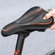 thumbnail image 2 of Yuarrent Funda de cojín para sillín de bicicleta, hecha con algodón con memoria y gel de sílice, máxima comodidad Ciclismo naranja negro, 2 of 6