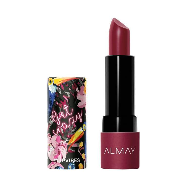 Almay Lip Vibes Hypoallergenic Cream Lipstick with Shea Butter Get Crazy 0.14 oz