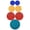 Cadet Blude, Butter Yellow, Poppy Red, Adriatic Blue, variant on Pyrex 7-Piece Set of (2) 7202-PC 1-Cup White Mint, (2) 7200-PC 2-Cup Butter Yellow, (2) 7201-PC 4-Cup Tranquil Green, (1) 7402-PC 6/7-Cup Green Round BPA-free Plastic Replacement Lids