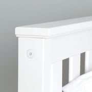 Plank+Beam Queen Bed Frame with Slatted Headboard Solid Wood Platform Bed, No box Spring Needed, White