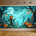 thumbnail image 5 of Spooky Theme Halloween Banner Scarecrow Pumpkin Lantern for Halloween Party Outdoor Decoration, 5 of 9
