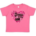 thumbnail image 3 of Inktastic In October We Wear Pink Breast Cancer Awareness Heart Boys or Girls Baby T-Shirt, 3 of 5