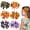 Type A, variant on 6 Pieces Halloween Hair Bows Clips, Bow Hair Pins, Pumpkin Bat Pattern Cute Clips Barrette, Boutique Hairband Accessories for Baby Girls