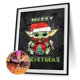 thumbnail image 1 of Cuadros Decorativos 5D bricolaje taladro redondo completo diamante pintura Yoda Kit decoración del hogar arte artesanía, 1 of 8