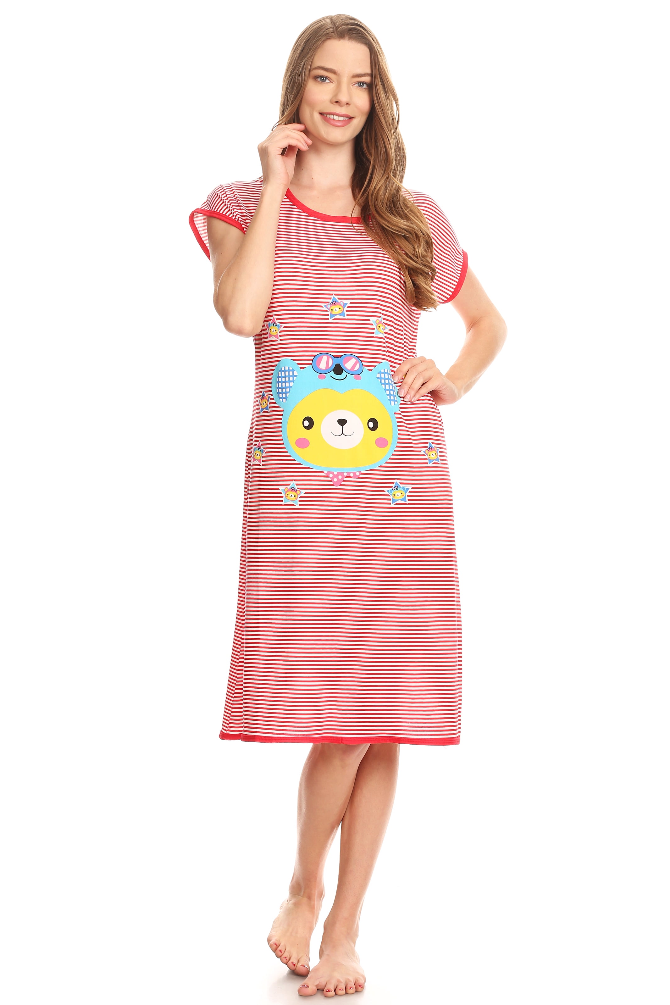 5012 Women Short Sleeve Nightgown Sleepwear Pajamas Sleep Dress