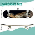 thumbnail image 2 of 31'' Complete Skateboard 7 Layer Canadian Maple Double Kick Deck Skateboards Leopard portrait dark Skate Board for Beginner Adult Gifts, 2 of 5