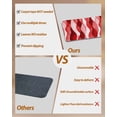 thumbnail image 3 of Red Striped Stair Treads for Wooden Steps Indoor Runner Rug Carpet, Modern Gradient Geometric Ripple Stripes 4 Pieces Peel and Stick Staircase Step Treads Covers Washable Throw Door Mats, 30"x8", 3 of 6