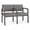Castillo Gray, variant on Lenox Wood Reception Waiting 2-Seat Tandem Seating / Black Wood / Black