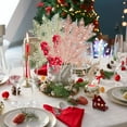 thumbnail image 2 of 72 Pcs Christmas Artificial Pine Needles Glitter Branches Leaves Picks Small Pine Twigs Xmas Fake Floral Christmas Tree Picks for Greenery Arrangements Wreaths Decor (Gold, Silver) A, 2 of 5