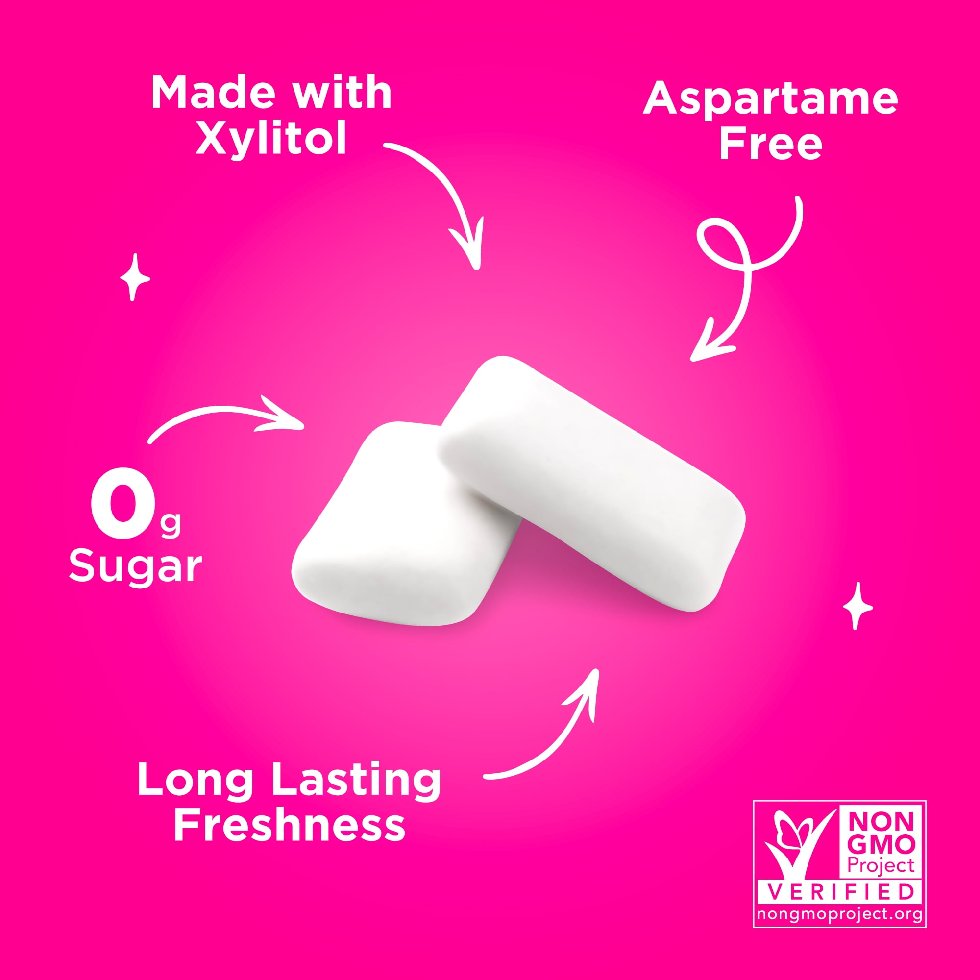 PUR Gum, Aspartame Free, Sugar Free & 100% Xylitol, Pomegranate Mint Chewing Gum, 55 Pieces, Pack of 6