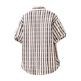 thumbnail image 4 of Fnnxeal Men Button Down Shirt Hawaiian Short Sleeve Casual Collared Summer Beach Coffee Shirts for Men Size XL, 4 of 4