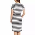 thumbnail image 3 of Chaps Women's Crewneck Super Soft Jersey Belted T-Shirt Mini Dress (White, 3X), 3 of 5