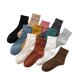 thumbnail image 4 of Calcetines de otoño para mujer, calcetines de otoño e invierno, calcetines de algodón de color liso, calcetines de mujer de estilo japonés, 4 of 4