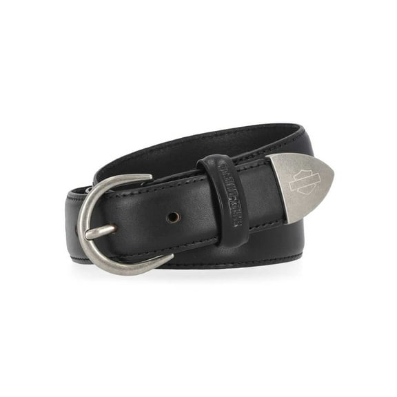 Harley-Davidson Women's Classic H-D Tip Feather Edge Genuine Leather Belt (L), Harley Davidson
