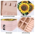 thumbnail image 3 of Leather Travel Jewelry Storage Box - Portable Jewelry Organizer - Burst of Sun, 3 of 7