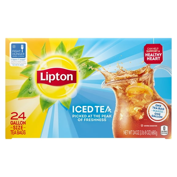 Lipton Unsweetened Black Tea Bags, Gallon Size, 24 Count