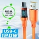 thumbnail image 2 of 120W Quick Charging Data Wire Type-C Real Time Power Digital Display On LED Screen Mobile Phone Power Charging Cable, 2 of 10