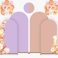 thumbnail image 1 of Set de 2 fundas para arco de boda Psasrm, nude y lavanda, 183-220 cm, 1 of 6