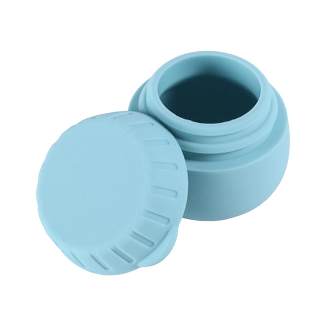 4pcs Small Silicone Cosmetic Jars With Lids Refillable Mini Travel Containers For Makeup Storage Portable Colorful Organizer Set (blue Purple Green)