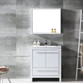 thumbnail image 2 of Fresca Allier 30" Wenge Brown Modern Bathroom Vanity with Mirror, 2 of 3