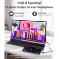 thumbnail image 5 of Restored Ingnok Portable Monitor, 15.6inch FHD 1080P Travel Monitor, Ultra-Thin, USB-C Plug&Play, Built-in Speakers, Portable Screen for Laptop, Mac, Switch/PS5, Travel&Office Assistant, 5 of 8