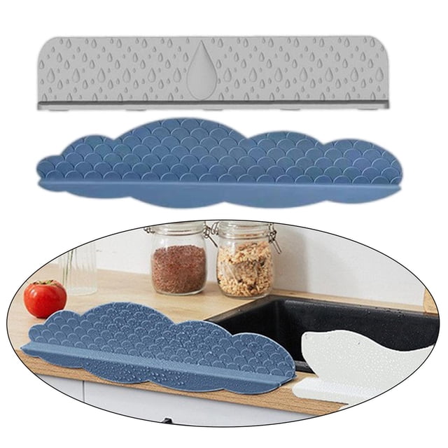 2 deflectores de baño para cocina, herramienta de protección para fregadero, portátil, a prueba de salpicaduras de agua Soledad Protector contra salpicaduras para fregadero de cocina