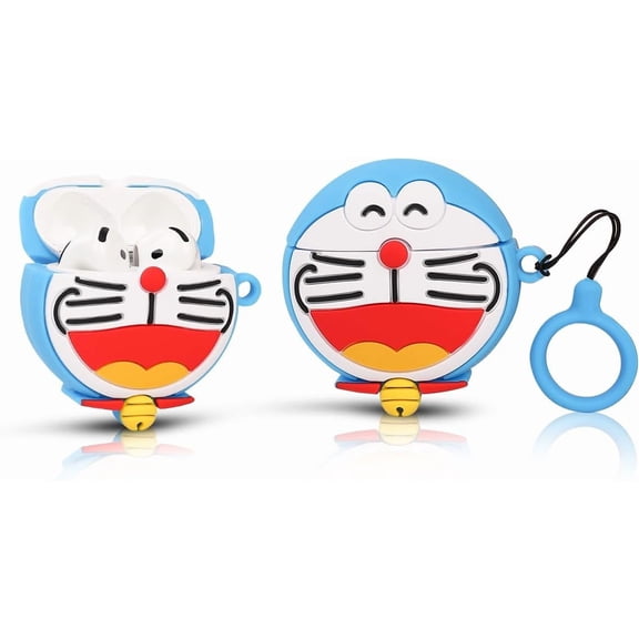 Case for AirPods 4 Wireless Earbuds (2024) with Carabiner, Silicone Charging Protective Cover with Cartoon Skin Design for AirPods 4th Generation Headphones