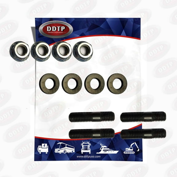 Turbo Mounting Kit Detroit Diesel S60 (4 Nuts, 4 Washers, and 4 Studs)(11506101, 08929169, 8929169,23507438)
