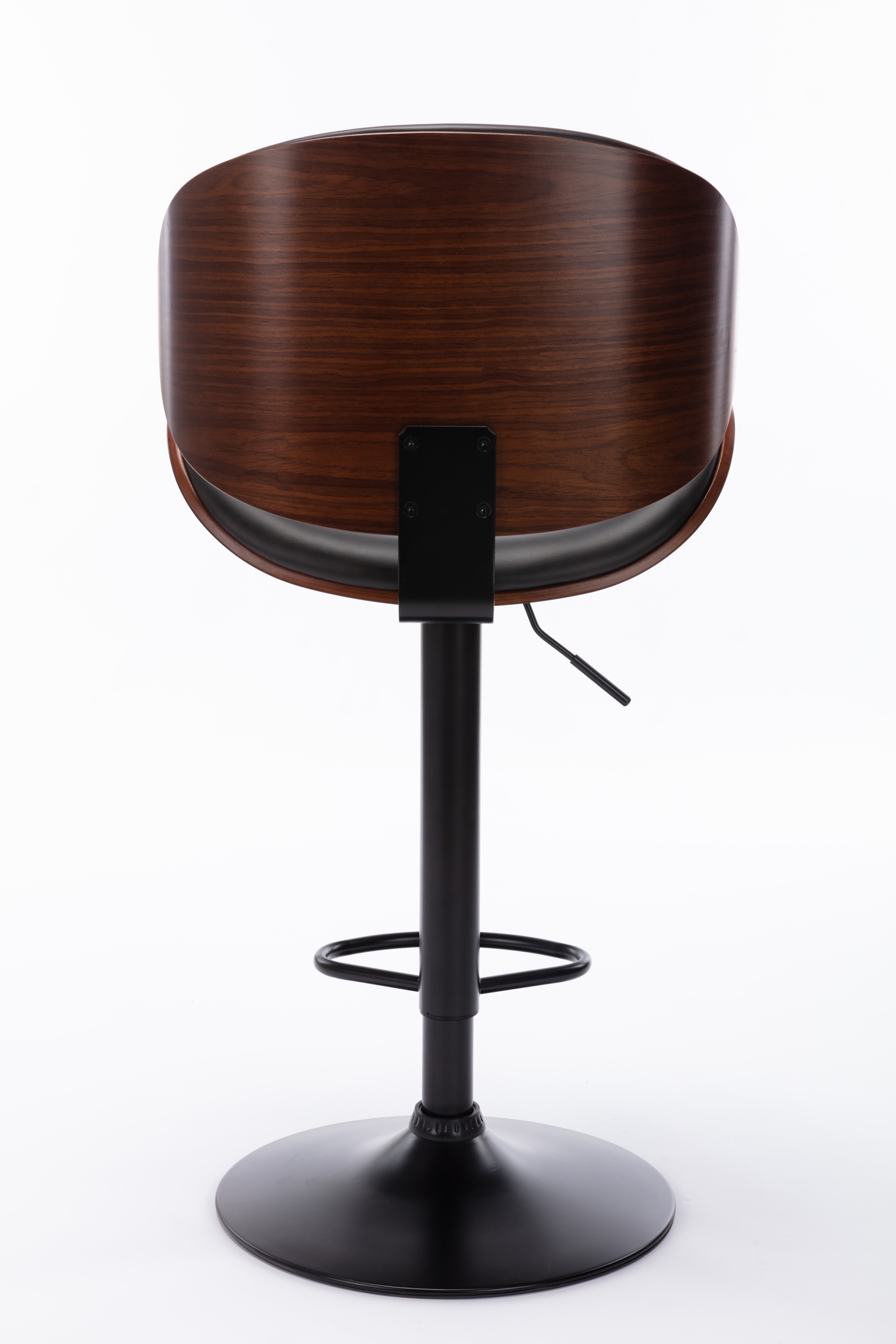 Private Jungle Modern Adjustable Height Leather Modern Barstools with Back Leather Seat Extremely Comfy Bar Stool 1 Piece,Black&Walnut Private Jungle Modern Adjustable Height Leather Modern Barstools with Back Leather Seat Extremely Comfy Bar Stool 1 Piece,Black&Walnut