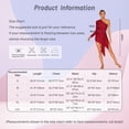thumbnail image 7 of YiZYiF Womens Latin Dance Dress One Shoulder Belted Asymmetric Hem Dress for Ballroom Tango Cha-Cha Performance Black S, 7 of 7